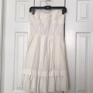Betsey Johnson White Strapless Dress